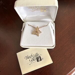 Vintage Authentic Black Hills Gold C CO 10 kt. Gold 18" Chain Necklace NEW